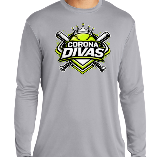 Corona Divas Dryfit Long Sleeve Shirt - Gray