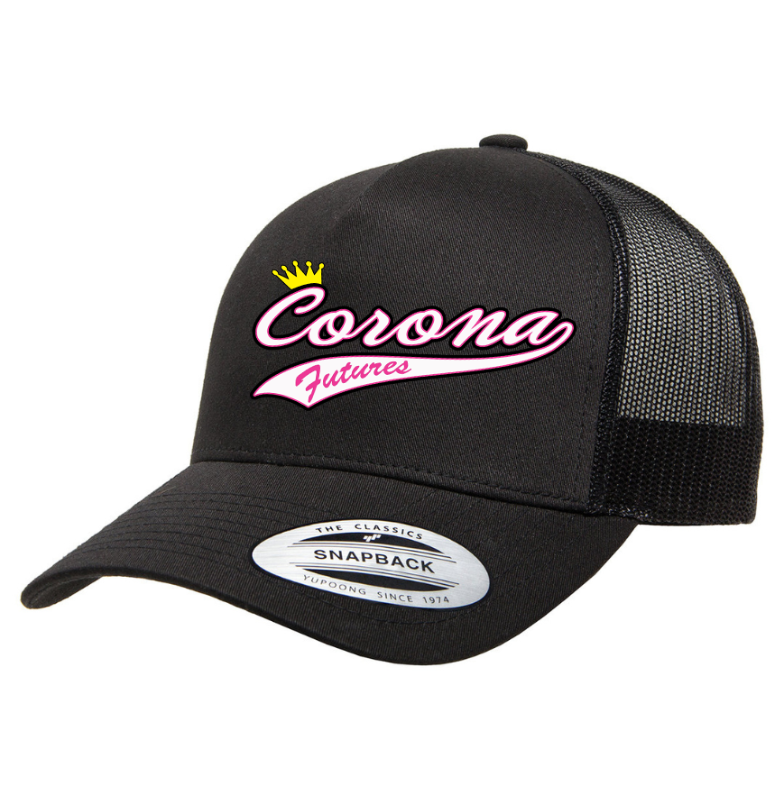 Corona Futures Snapback Trucker Hat - Black (Style 2)