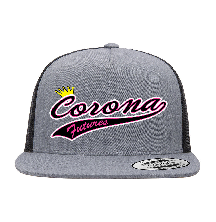 Corona Futures Snapback Trucker Hat - Gray/Black (Style 4)