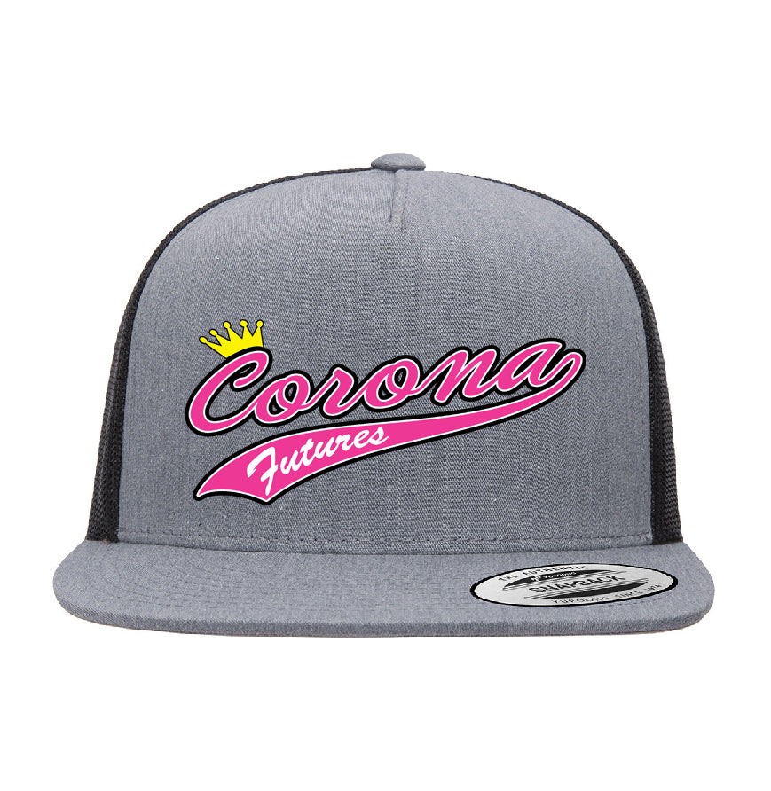 Corona Futures Snapback Trucker Hat - Gray/Black (Style 1)