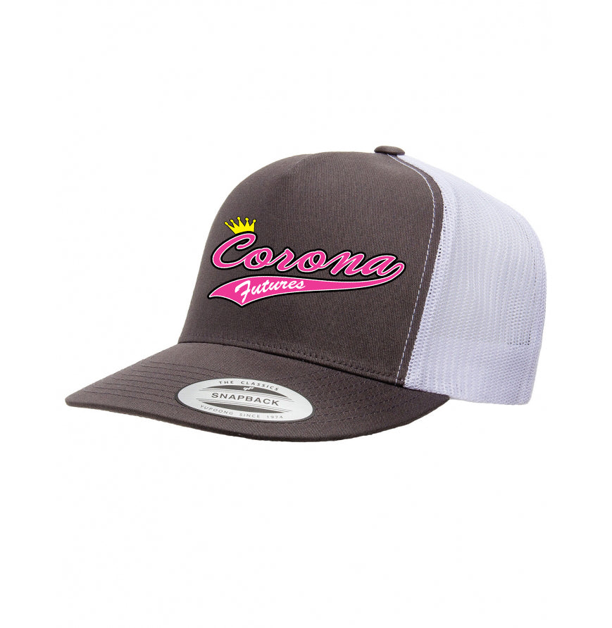 Corona Futures Snapback Trucker Hat - Gray/White (Style 1)