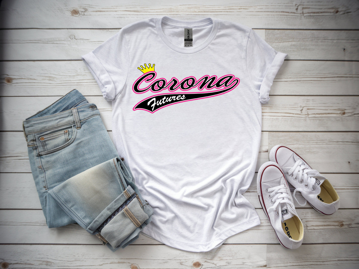 Corona Futures Softstyle T-Shirt - White (Style 3)