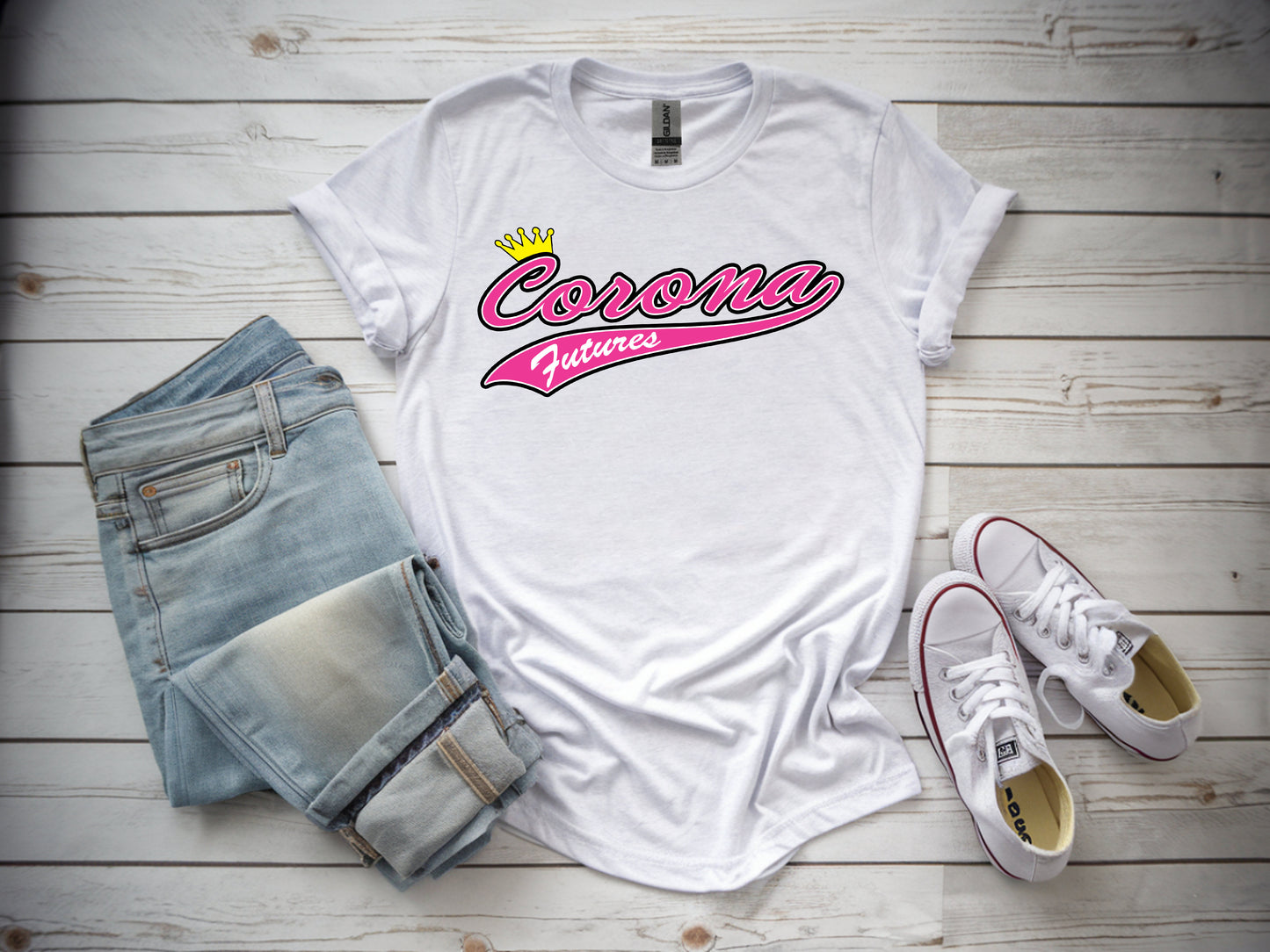 Corona Futures Softstyle T-Shirt - White (Style 1)