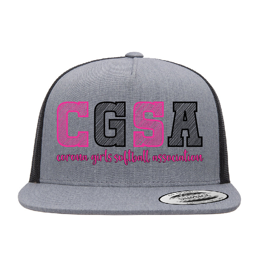 Corona Softball Snapback Trucker Hat - Gray/Black (Style 8)