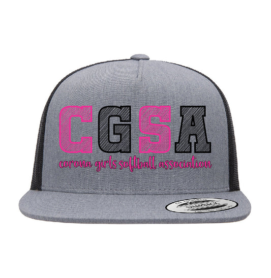Corona Softball Snapback Trucker Hat - Gray/Black (Style 8)