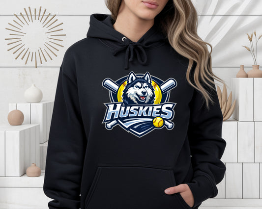 Huskies Pullover Hoodie - Black