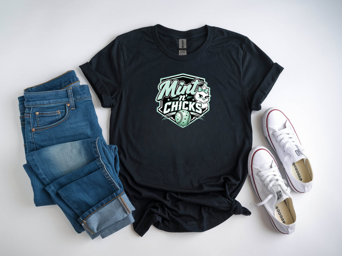 Mint N' Chicks Softstyle T-Shirt - Black