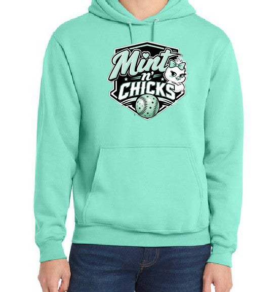 Mint N' Chicks Pullover Hoodie - Mint