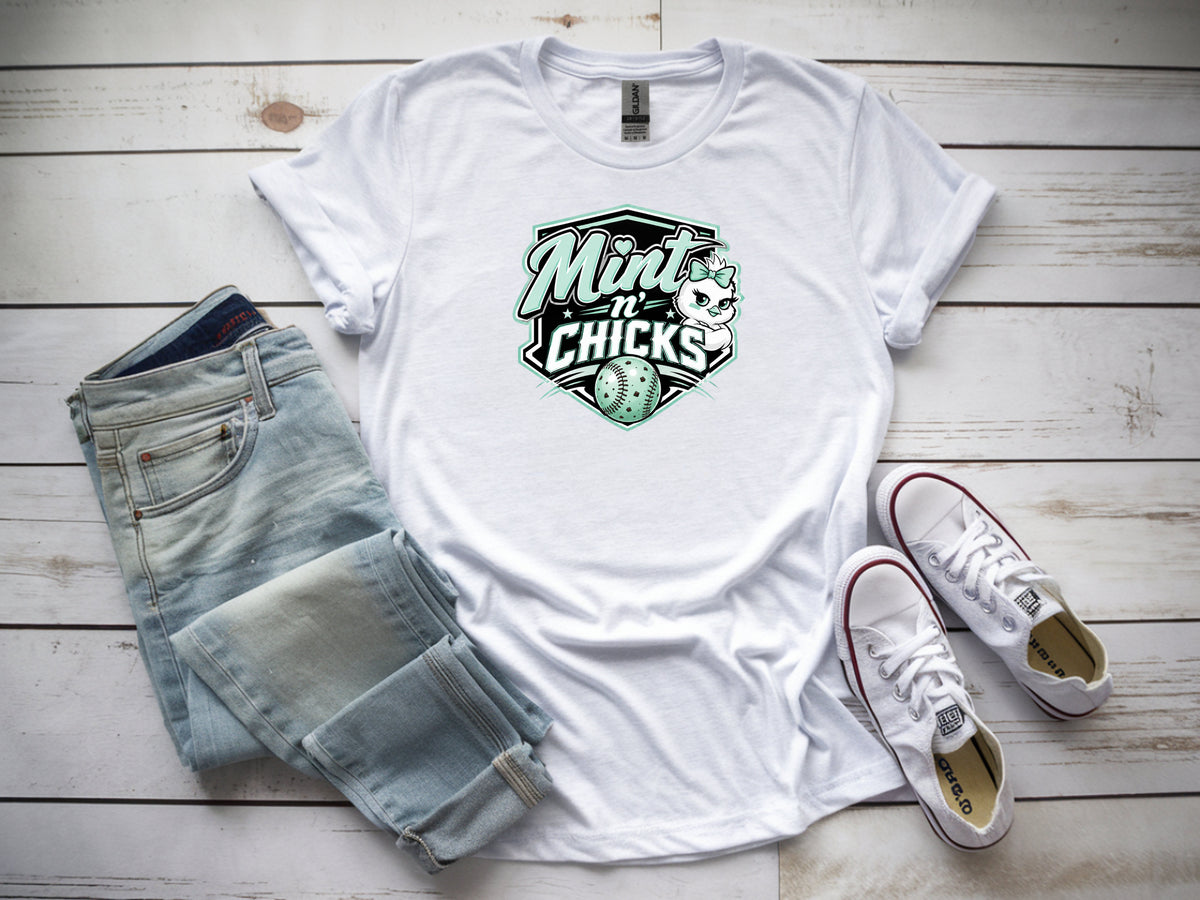 Mint N' Chicks Softstyle T-Shirt - White
