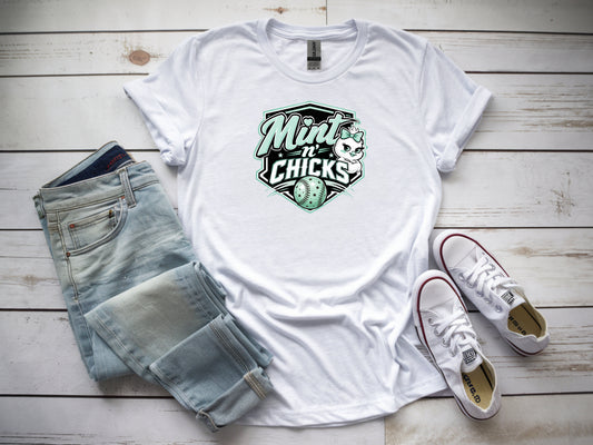 Mint N' Chicks Softstyle T-Shirt - White