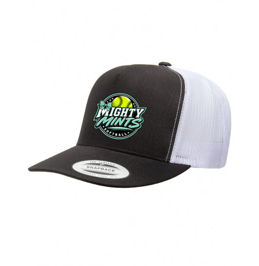 Mighty Mints Snapback Trucker Hat - Black/White