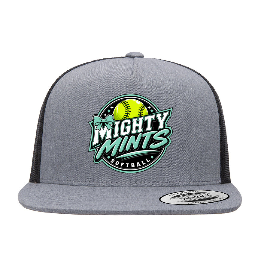 Mighty Mints Snapback Trucker Hat - Gray/Black