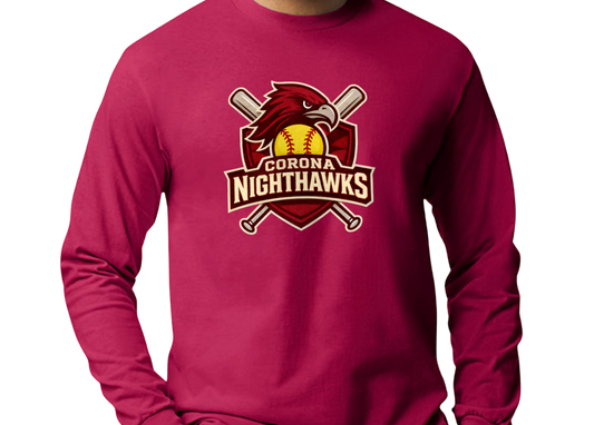 Nighthawks Long Sleeve T-Shirt - Cardinal Red