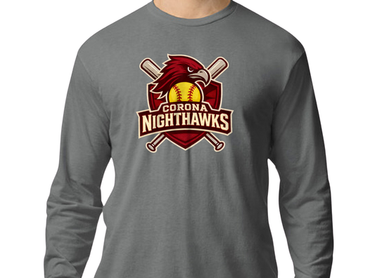 Nighthawks Long Sleeve T-Shirt - Gray