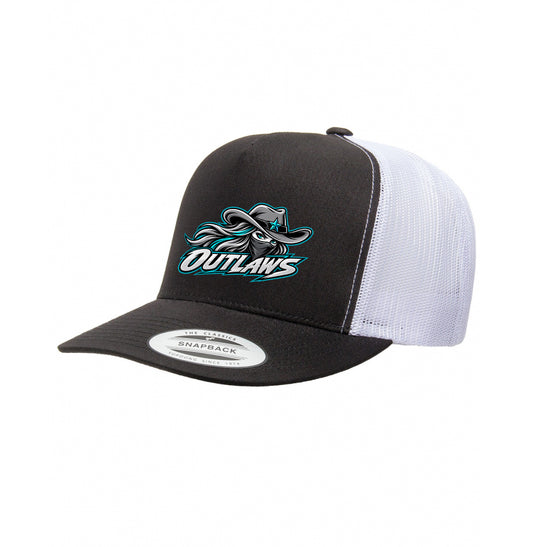 Outlaws Snapback Trucker Hat - Black/White