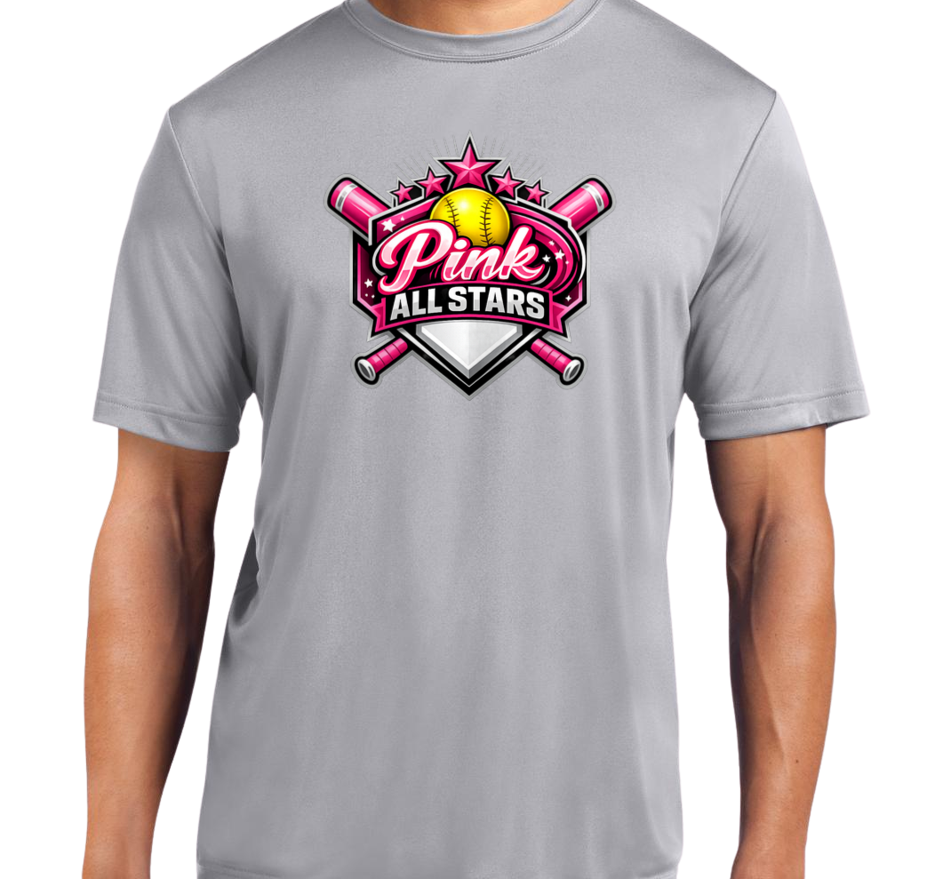 Pink All Stars Dryfit T-Shirt - Gray