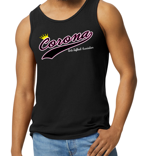 Corona Softball Men's Tank Top - Black (Style 2)