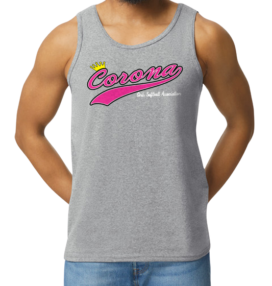 Corona Softball Men's Tank Top - Gray (Style 2)