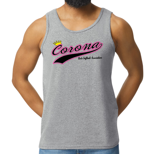 Corona Softball Men's Tank Top - Gray (Style 3)