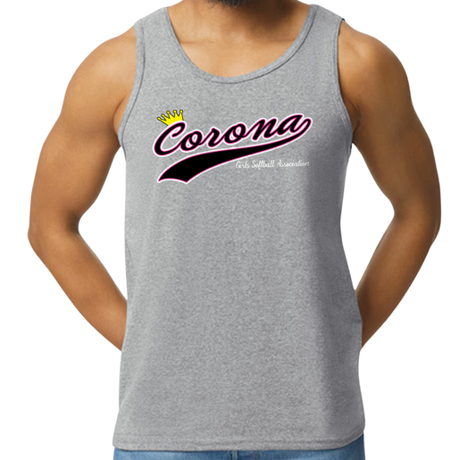 Corona Softball Men's Tank Top - Gray (Style 4)
