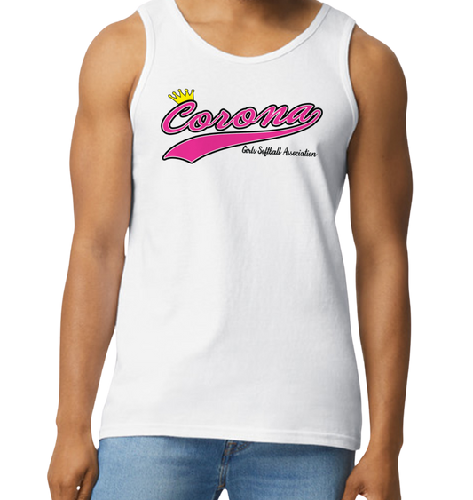 Corona Softball Men's Tank Top - White (Style 1)