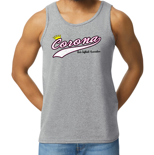 Corona Softball Men's Tank Top - Gray (Style 7)