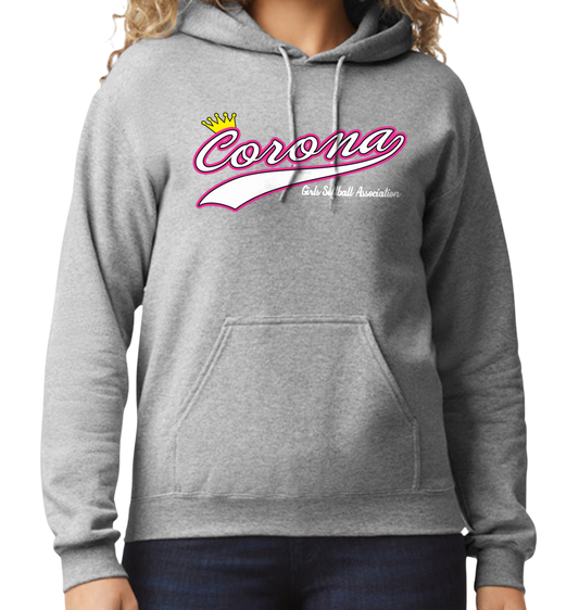 Corona Softball Pullover Hoodie - Gray (Style 6)