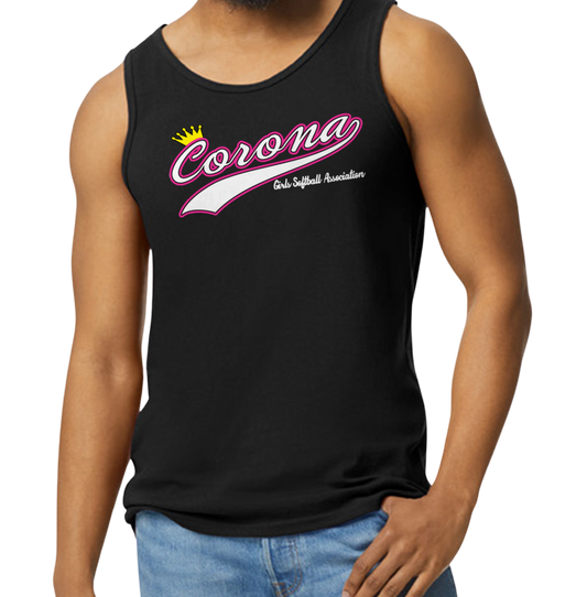 Corona Softball Men's Tank Top - Black (Style 4)