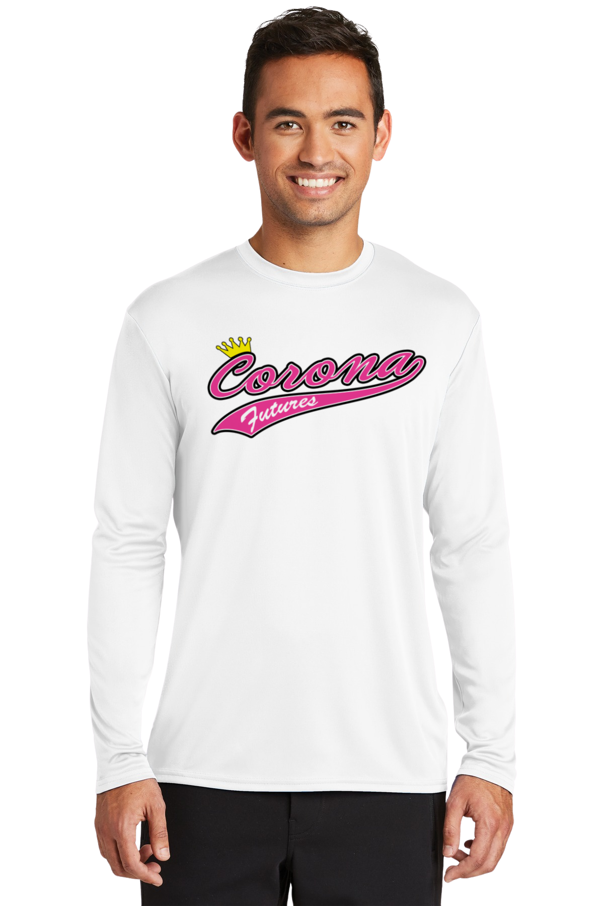 Corona Futures Dryfit L/S Shirt - White (Style 1)