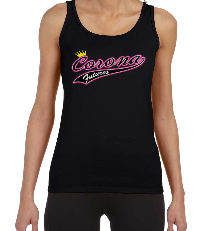 Corona Futures Softstyle Women's Fitted Tank Top - Black (Style 3)