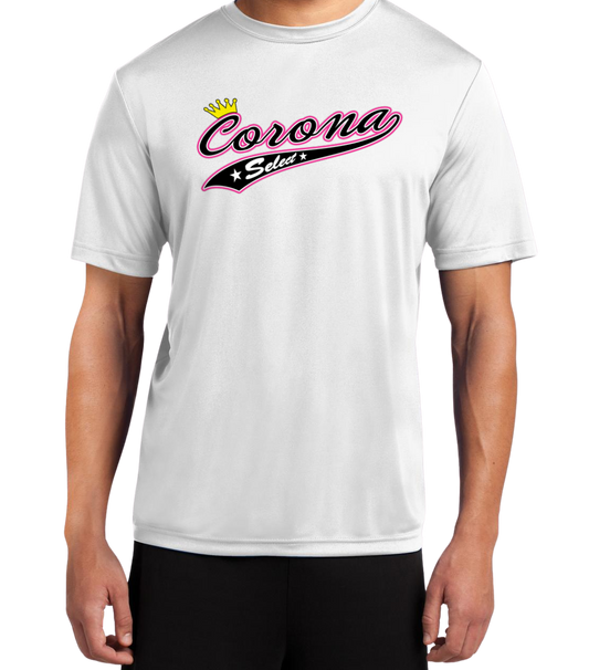 Corona Select Dryfit Performance Tee - White (Style 3)