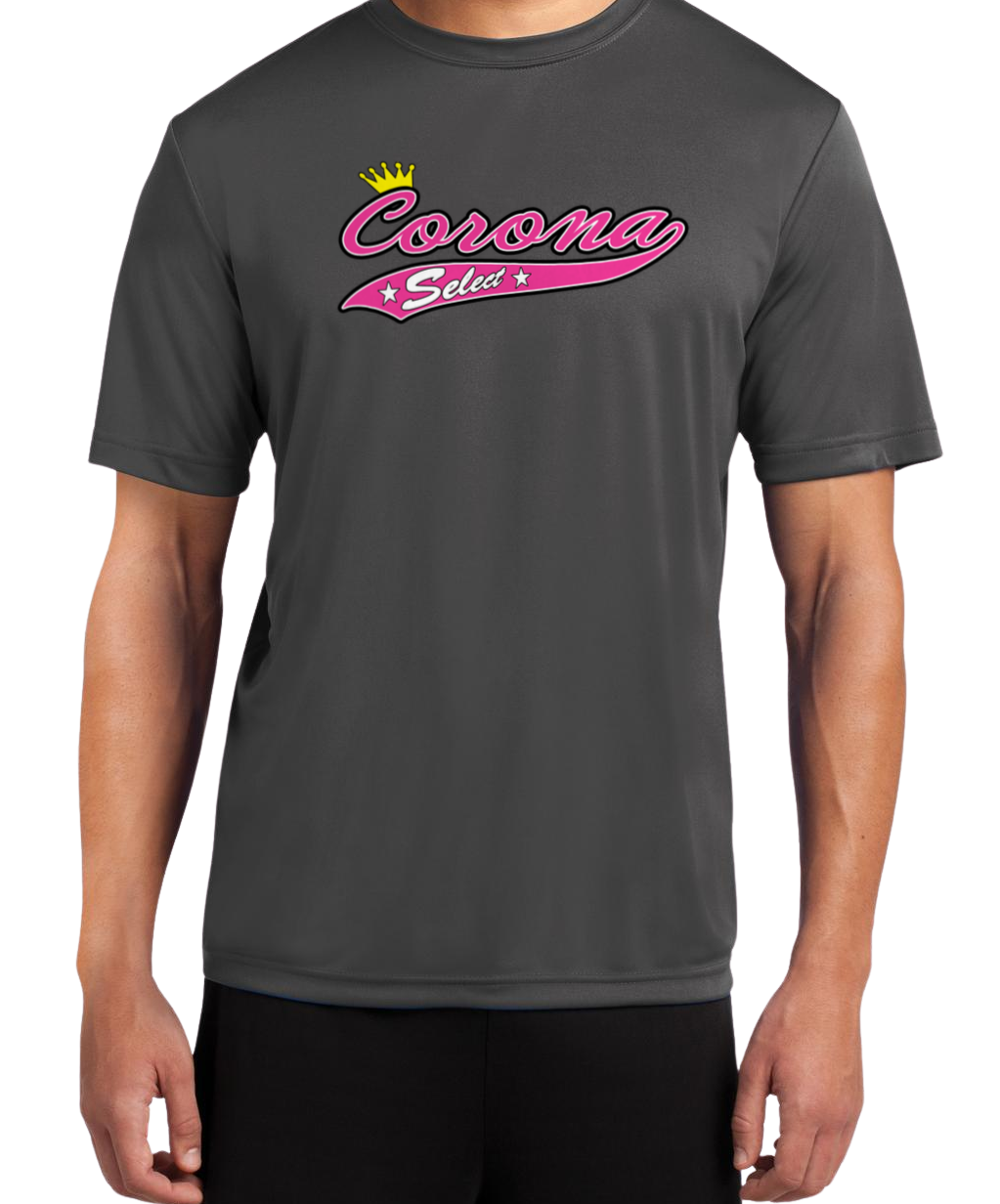 Corona Select Dryfit Performance Tee - Charcoal (Style 1)