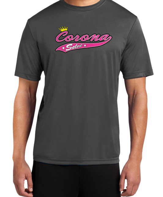Corona Select Dryfit Performance Tee - Charcoal (Style 1)