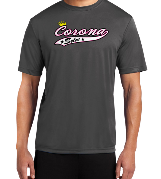 Corona Select Dryfit Performance Tee - Charcoal (Style 2)