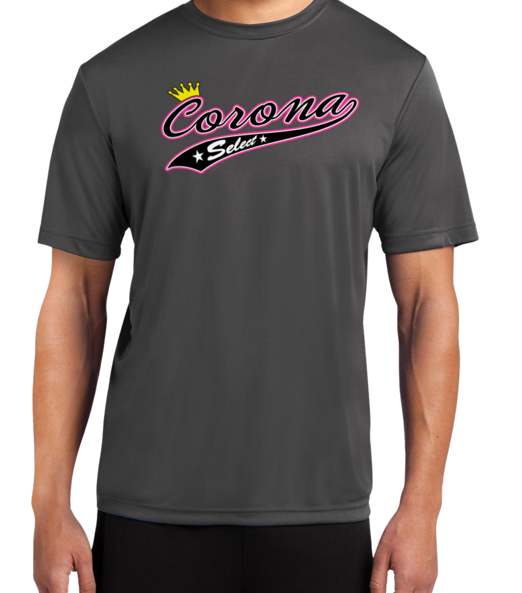 Corona Select Dryfit Performance Tee - Charcoal (Style 3)