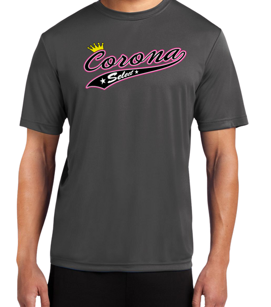 Corona Select Dryfit Performance Tee - Charcoal (Style 3)