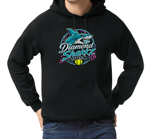 Diamond Sharkz Pullover Hoodie - Black