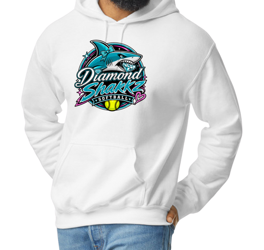 Diamond Sharkz Pullover Hoodie - White