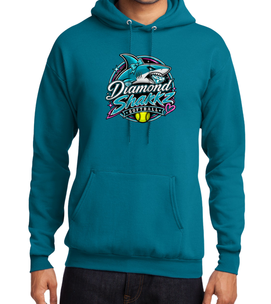 Diamond Sharkz Pullover Hoodie - Teal