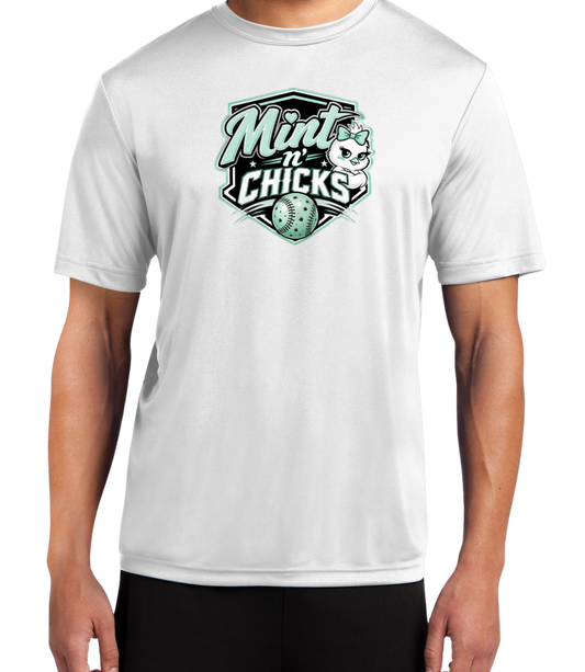 Mint N' Chicks Dryfit Performance Tee - White