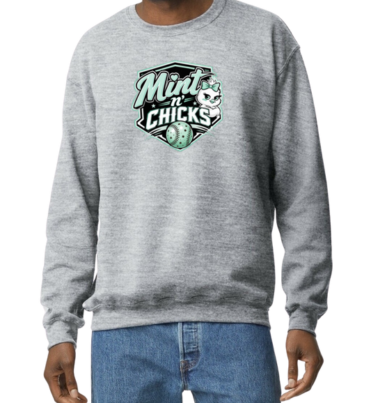 Mint N' Chicks Crew Sweatshirt - Gray
