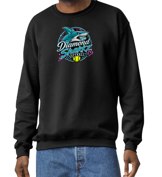 Diamond Sharkz Crew Sweatshirt - Black