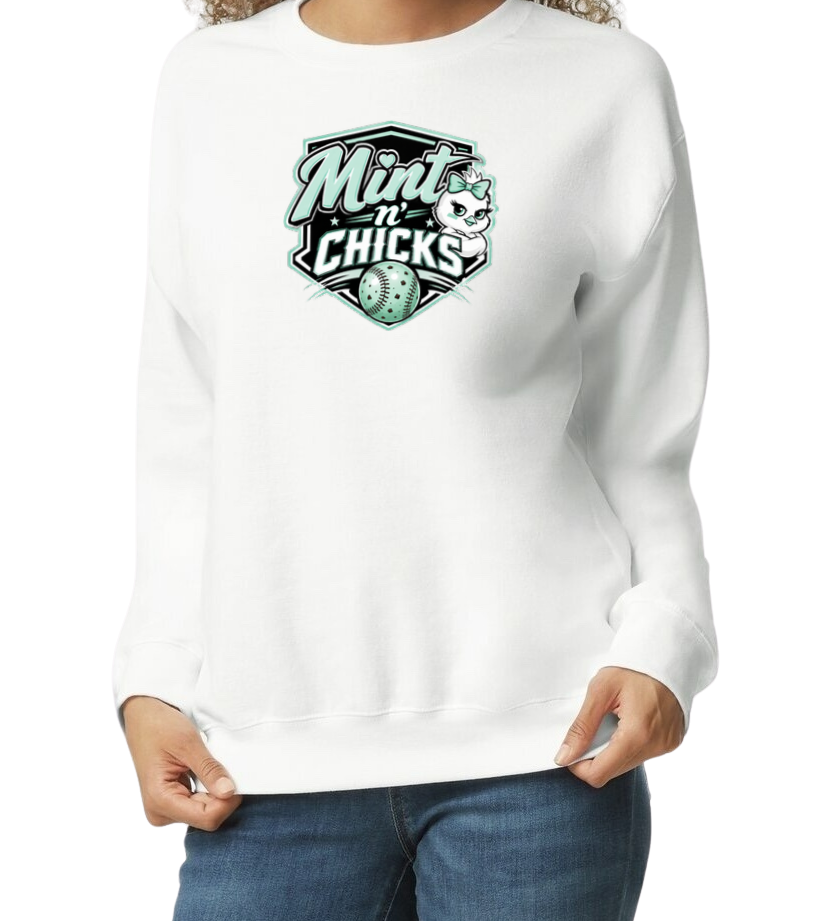 Mint N' Chicks Crew Sweatshirt - White