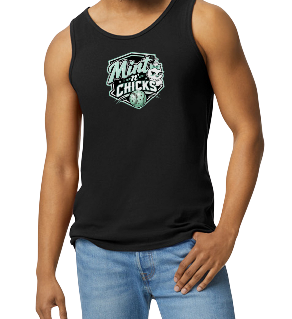 Mint N' Chicks Men's Tank Top - Black
