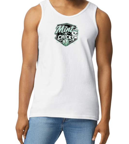 Mint N' Chicks Men's Tank Top - White
