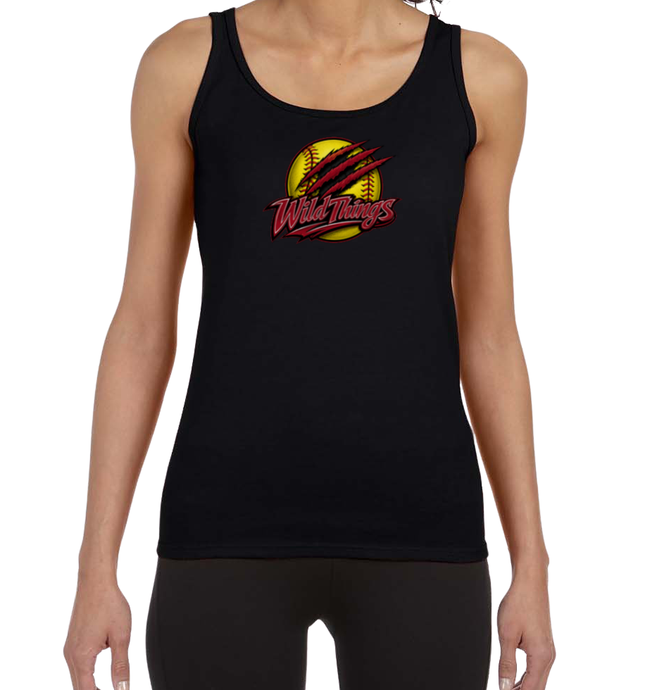Wild Things Softstyle Women's Fitted Tank Top - Black