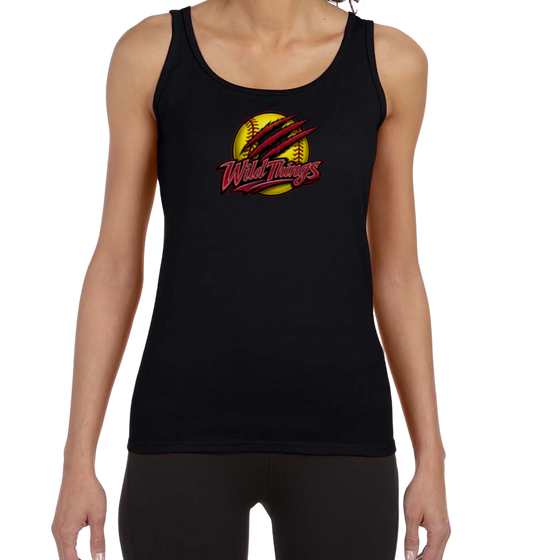 Wild Things Softstyle Women's Fitted Tank Top - Black