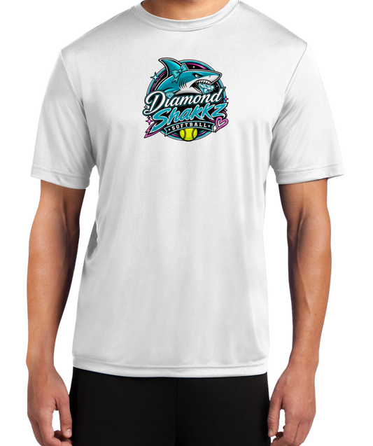 Diamond Sharkz Dryfit Performance Tee - White