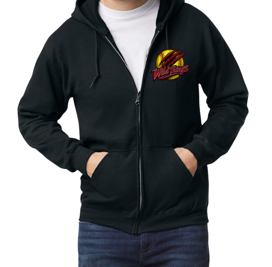 Wild Things Zip-Up Hoodie - Black
