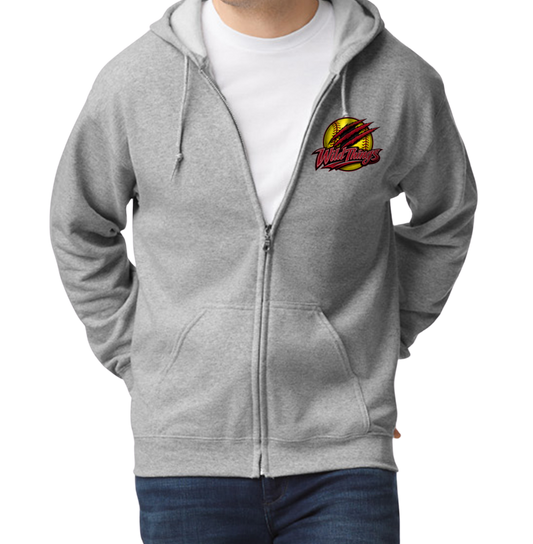 Wild Things Zip-Up Hoodie - Gray
